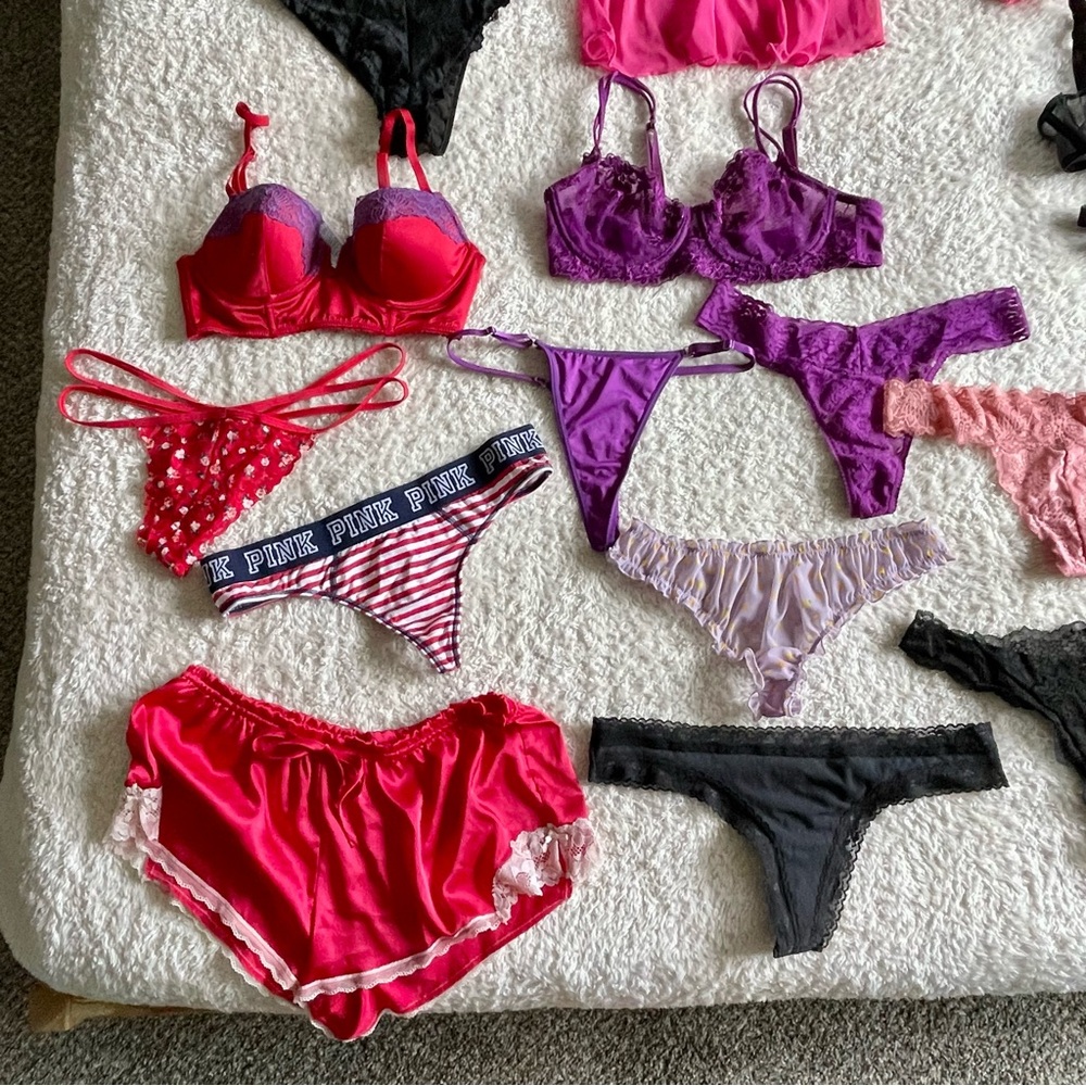 19 Pc Lot of Victoria's Secret & PINK Intimates Reseller Bundle Bras Panties - Picture 4 of 13